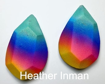 Molde de plástico de gema de lágrima o molde de silicona, molde de bomba de baño, molde de jabón, molde de lágrima, molde de resina, molde de gema, molde de piedra preciosa, molde de joyería, cera