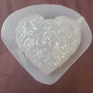 Rose Heart Plastic Mold or Silicone Mold, Bath Bomb Mold, Soap Mold ...