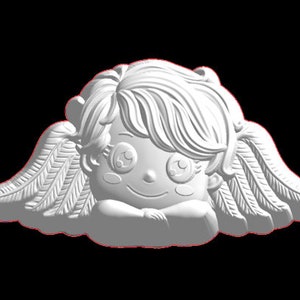 Little Cherub Angel Boy  Plastic or Silicone mold, bath bomb mold, soap mold, angel mold, resin mold, wing mold, cherub mold, little angel