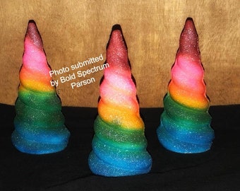 Unicorn Horn 2-Part Plastic Mold, unicorn mold, bath bomb mold, soap mold, horn mold, resin mold, fantasy mold, unicorn horn, 2 part mold