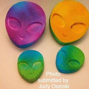 Alien Head Plastic Mold or Silicone mold, bath bomb mold, soap mold, alien mold, resin mold, candy mold, chocolate mold, ufo mold, wax mold