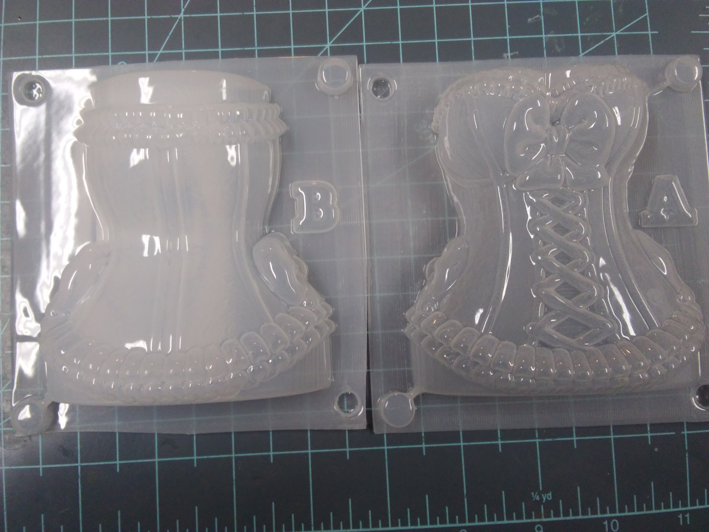 Sweet Corset 2-part Plastic Mold, Bath Bomb Mold, Soap Mold, Corset ...