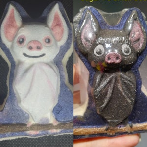 Cartoon Hanging Bat Plastic Mold or Silicone mold, bath bomb mold, soap mold, bat mold, resin mold, vampire mold, cartoon mold, kawaii mold image 3