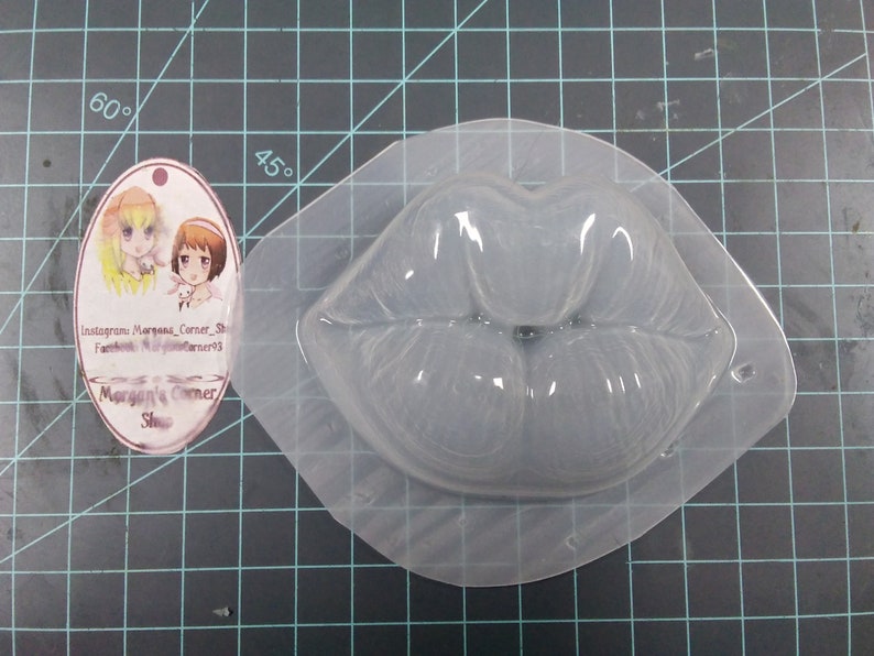 Puckered Lip Lips Plastic Mold or Silicone mold, bath bomb mold, soap mold, lip mold, resin mold, candy mold, chocolate mold, kiss, love image 3