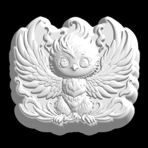 Molde de plástico o silicona con forma de fénix, molde para bombas de baño, molde para jabón, molde de dibujos animados, molde de resina, molde para dulces, molde para chocolate, molde para pájaros