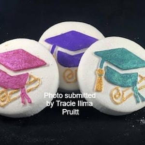 Graduation Cap & Scroll Plastic Mold or Silicone mold, bath bomb mold, soap mold, graduation mold, resin, graduation cap mold, scroll mold