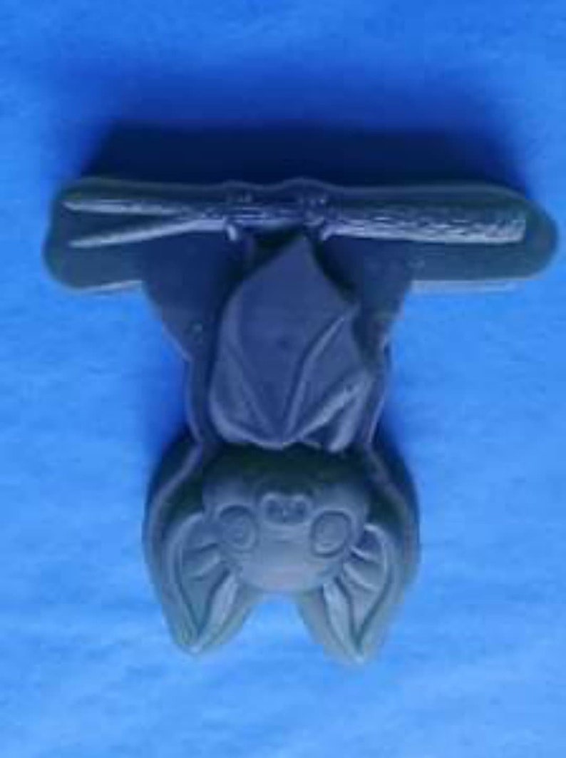 Cartoon Hanging Bat Plastic Mold or Silicone mold, bath bomb mold, soap mold, bat mold, resin mold, vampire mold, cartoon mold, kawaii mold image 4