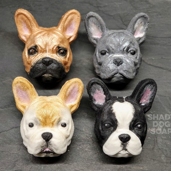 French Bulldog Plastic Mold, dog mold, bath bomb mold, soap mold, bulldog mold, resin mold, puppy mold, Frenchie mold, French Bulldog mold