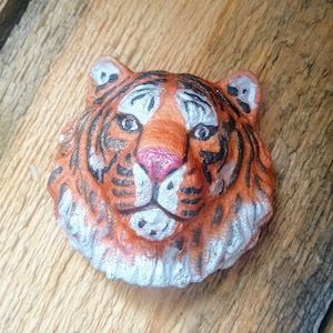 Tiger Head Plastic Mold or Silicone mold, bath bomb mold, soap mold, tiger mold, resin mold, cat mold, big cat mold, tiger mold, stripe mold