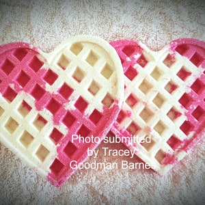 Heart Waffle Plastic Mold, food mold, bath bomb mold, soap mold, breakfast mold, waffle mold, resin mold, wax mold, heart mold, love mold