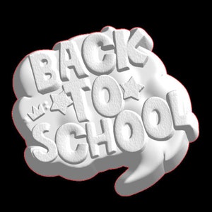 Back To School Quote Plastic Mold or Silicone mold, bath bomb mold, soap mold, resin mold, chocolate mold, back to school mold, conversation
