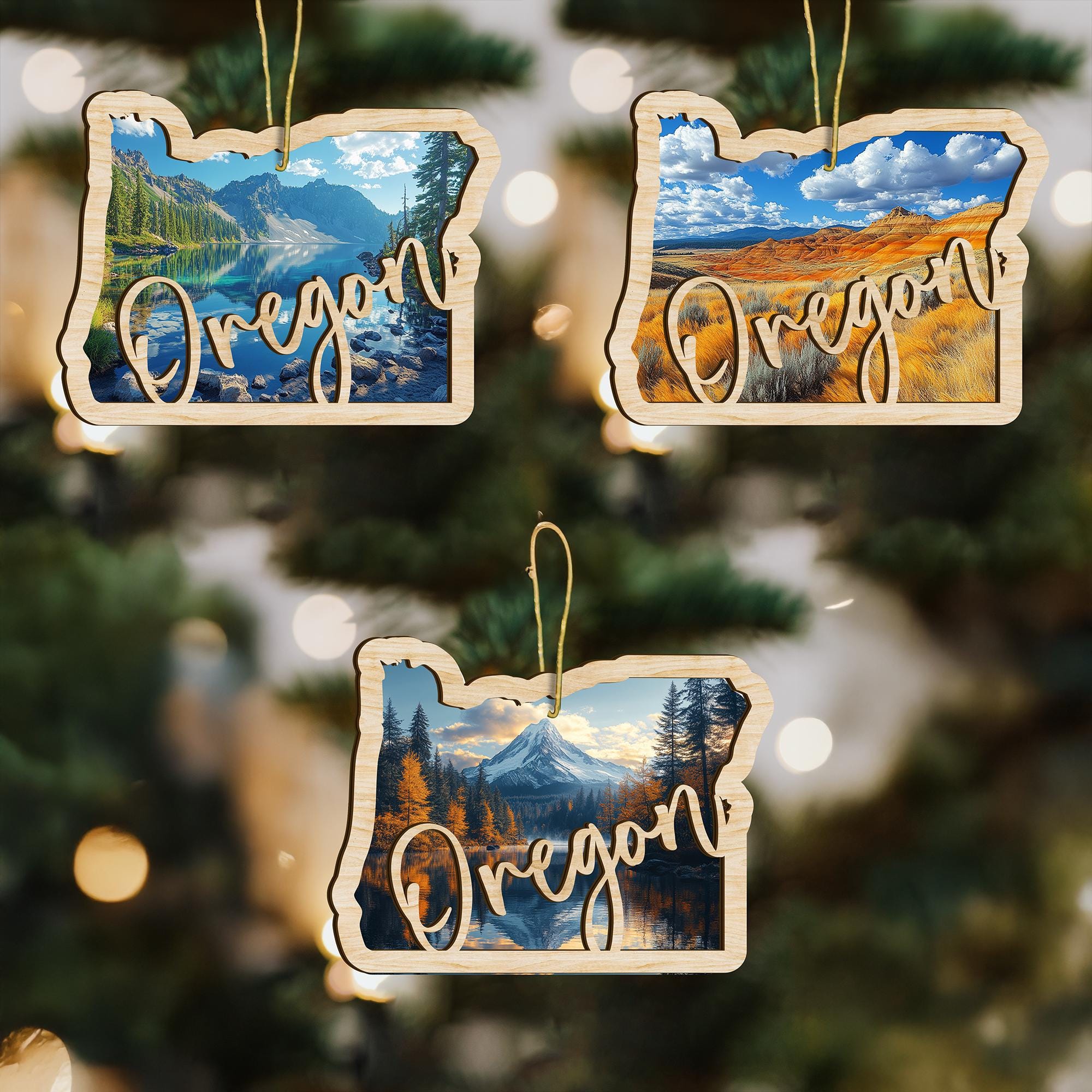 Oregon State Designs Oregon State Wood Ornament, Custom Ornament, State Pride Gift ...