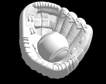 Baseball and Glove Plastic Mold or Silicone mold, bath bomb mold, soap mold, baseball mold, resin mold,  chocolate mold, glove mold
