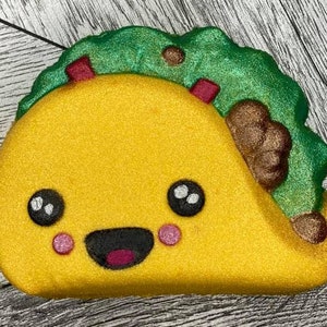 Kawaii Taco Plastic Mold or Silicone mold, bath bomb mold, soap mold, food mold, resin mold, taco mold, kawaii mold, chocolate mold, candy