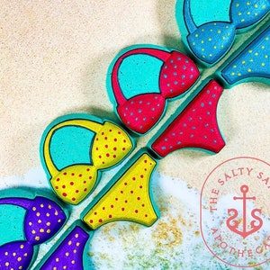 2 Piece Bikini Plastic Mold or Silicone mold, bath bomb mold, soap mold, bathing suit mold, resin mold, bikini mold, polka dot bikini mold