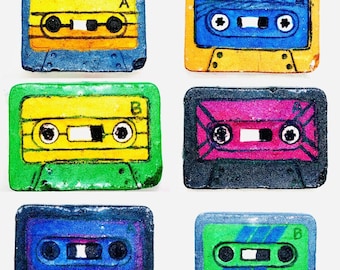 Retro Kassettenband Kunststoffform oder Silikonform, Badebombenform, Seifenform, Retroform, Resinform, Bandform, Kassettenform, Musikform