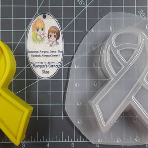 Awareness Ribbon Plastic Mold or Silicone Mold, awareness mold, soap mold, ribbon mold, resin mold, support ribbon mold, chocolate mold
