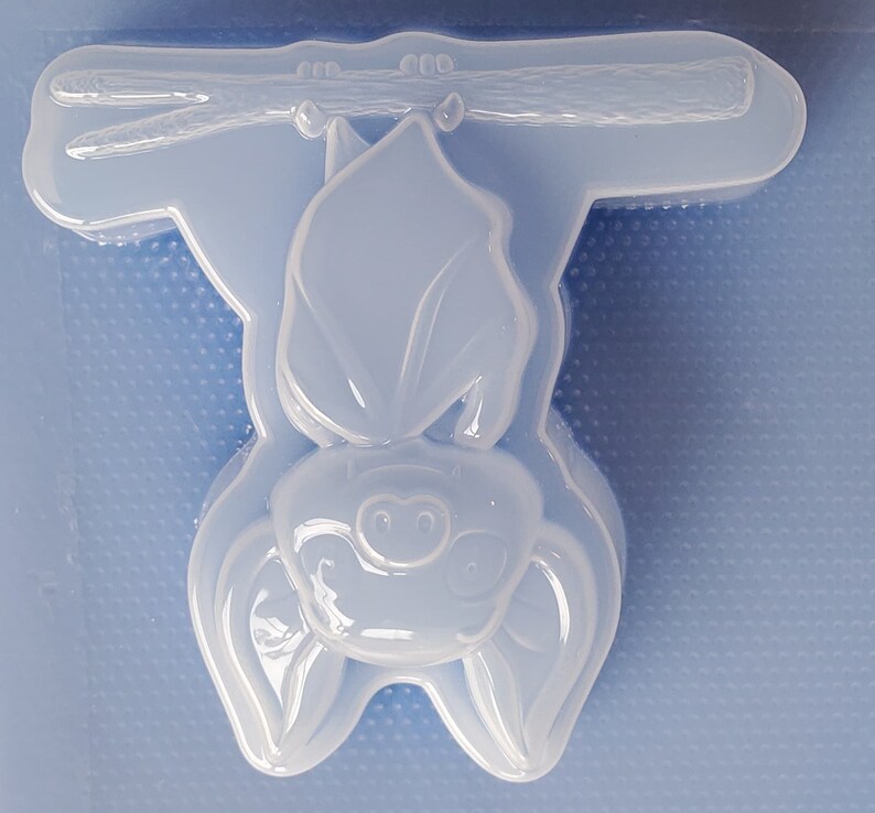 Cartoon Hanging Bat Plastic Mold or Silicone mold, bath bomb mold, soap mold, bat mold, resin mold, vampire mold, cartoon mold, kawaii mold image 5