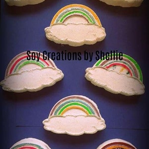 Rainbow Cloud Plastic Mold or Silicone Mold, rainbow mold, bath bomb mold, soap mold, cloud mold, resin mold, kawaii mold, rain cloud mould