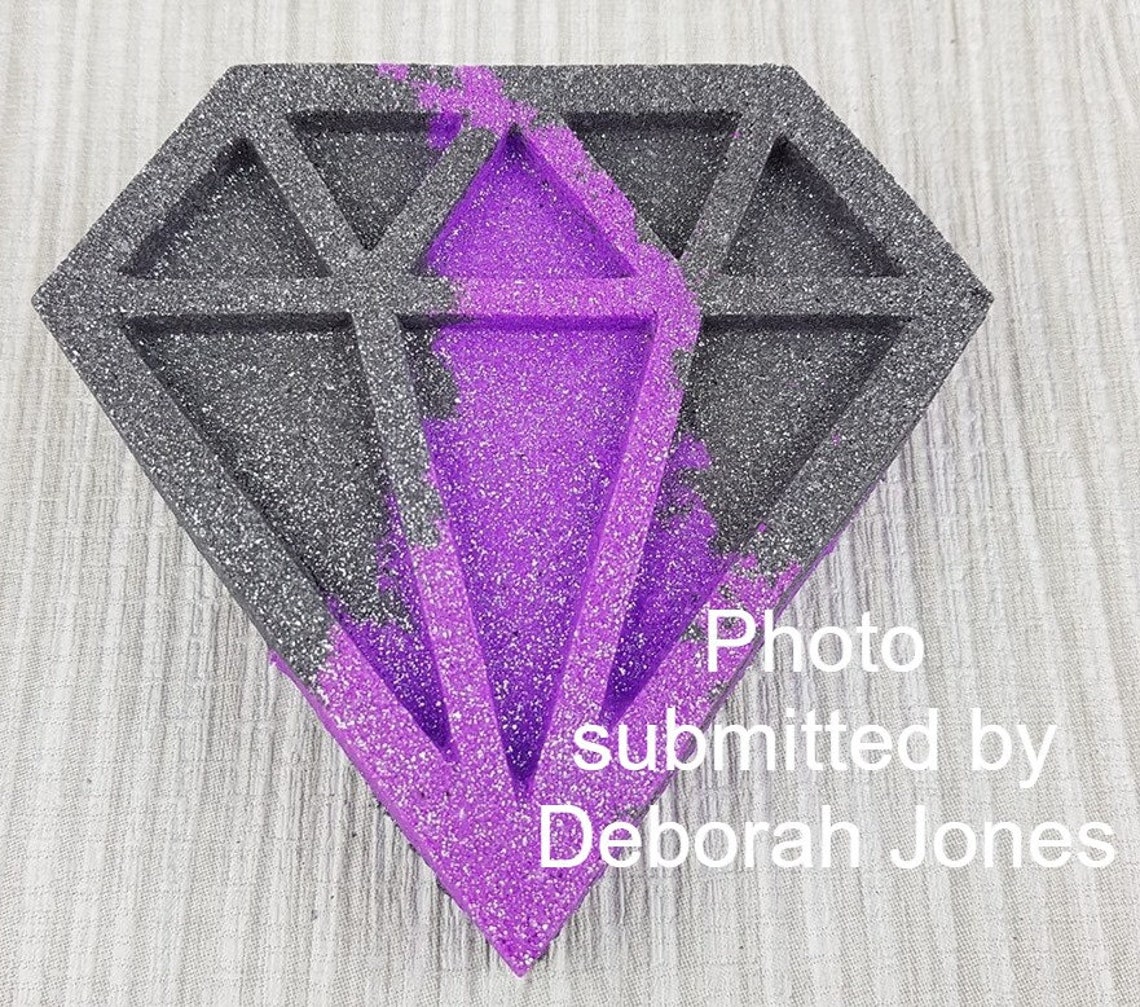 Moule en plastique diamant 2D ou moule en silicone, moule pour bombe de — free download
