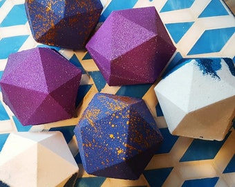 Icosahedron Plastic Mold, dice mold, bath bomb mold, soap mold, 2 part mold, d20 mold, nerd mold, geeky mold, geek mold, gamer mold,d20 dice