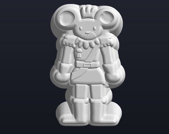Mouse King Plastic Mold or Silicone mold, bath bomb mold, soap mold, ballet mold, resin mold, nut cracker mold, doll mold, soldier mold, nut