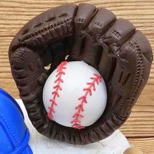 Baseball and Glove Plastic Mold or Silicone mold, bath bomb mold, soap mold, baseball mold, resin mold,  chocolate mold, glove mold