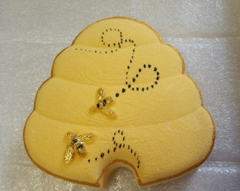 Simple Bee Hive Plastic Mold or Silicone mold, bath bomb mold, soap mold, bee mold, resin mold, honeycomb mold, hive mold, honey mold, bee