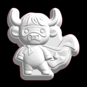 Super Highland Cow Plastic Mold or Silicone mold, bath bomb mold, soap mold, cow mold, resin mold, calf mold, chocolate mold, farm mold,