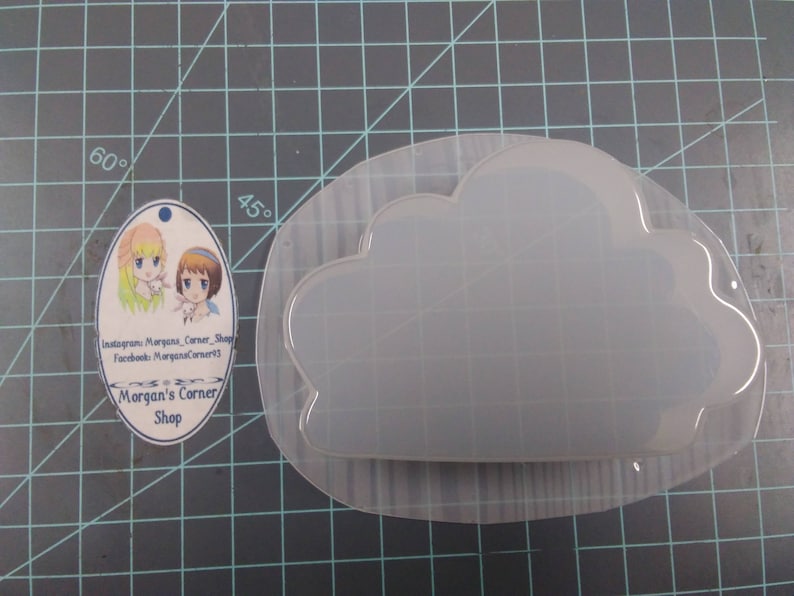 bath bomb mold soap mold resin mold candy mold silhouette mold Cloud Silhouette Plastic Mold or Silicone Mold cloud Mold rain cloud