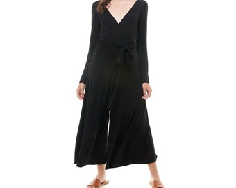 capri romper with sleeves