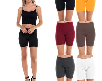 Shorts de motard pour femmes / Shorts superposés / Collants / Leggings courts / Shorts en coton