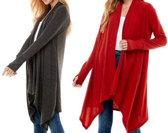 long draped cardigan