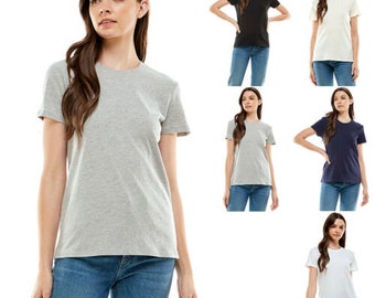 Women's Basic Top / Crew Neck Short Sleeve  Shirt/ Solid Tee shirt for women / Casual Tops