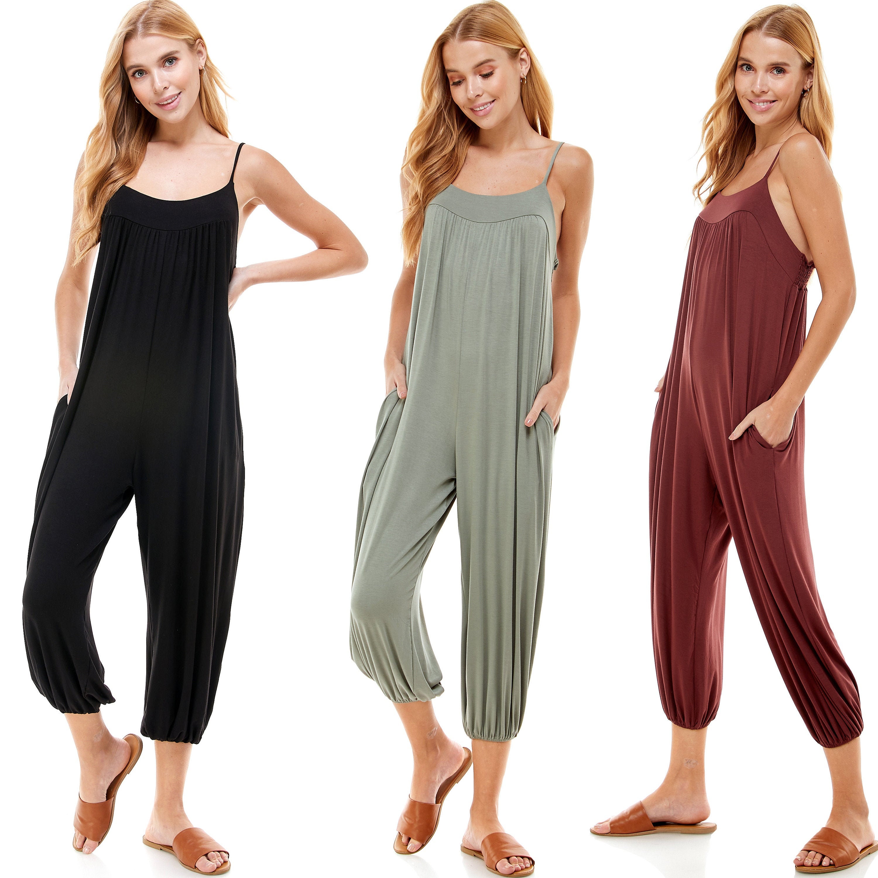 Women's Harem Jumpsuit / Jumpsuits for Women / Loose fit / Adjust…