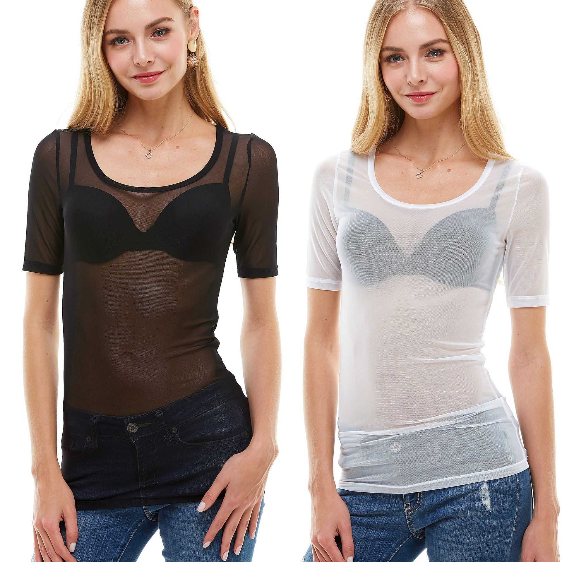 Womens Sexy See Through Mesh Sheer Tank Crop Top Vest T-Shirt Blouse Tee  Tops