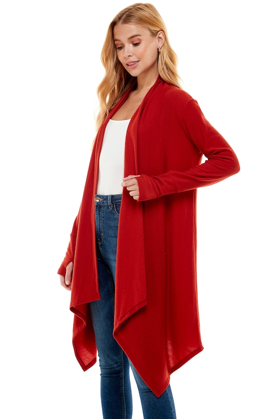 lightweight waterfall cardigan