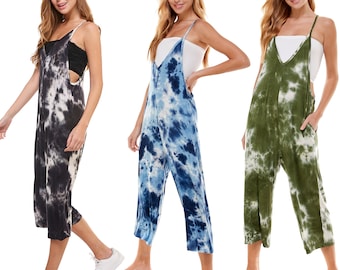 Jumpsuits for Women / Tie Dye / Women&#39;s Jumpsuits / Capri / Jumpers / Rompers / Loose Fit
