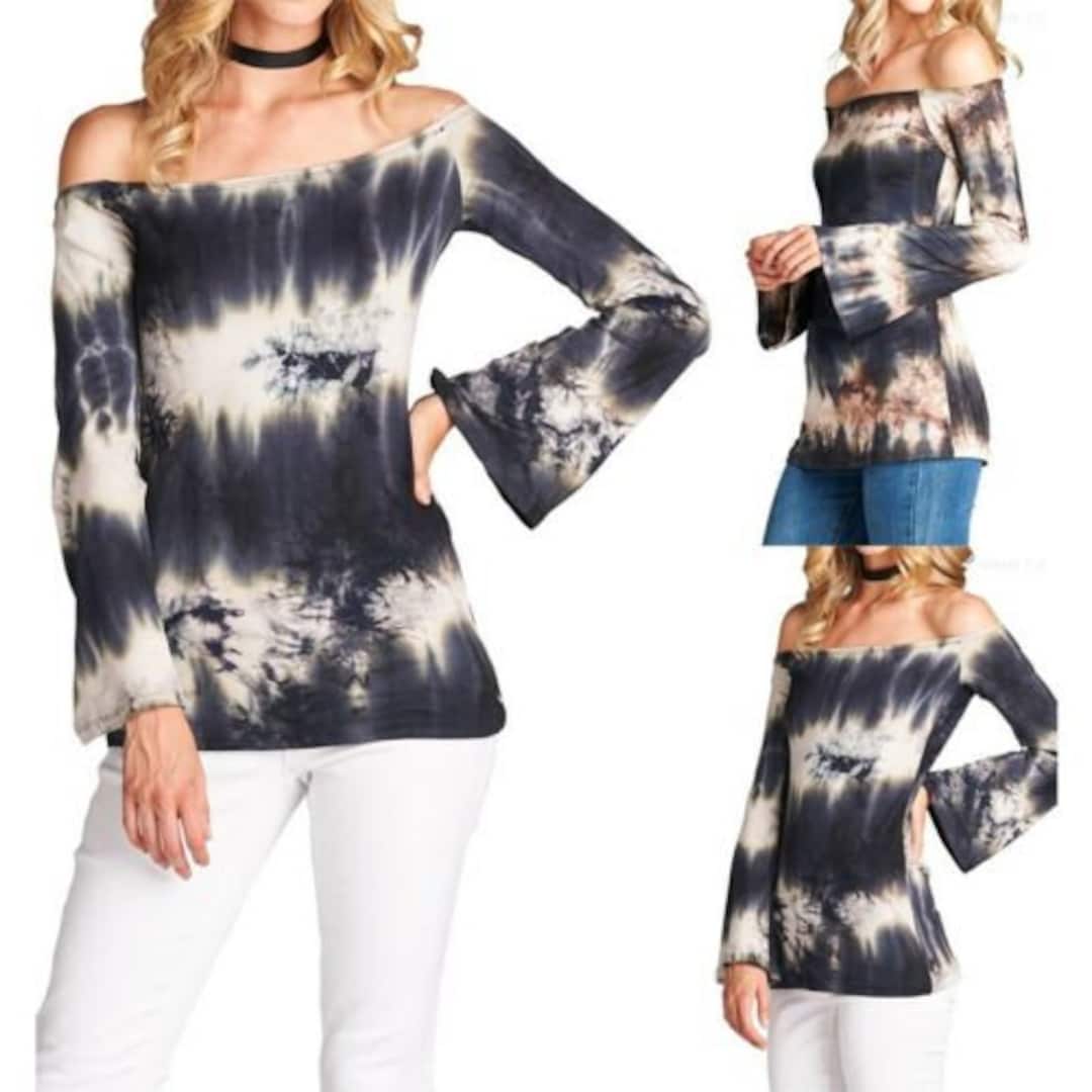 TIE DYE BELL SLEEVE TOP main image 0