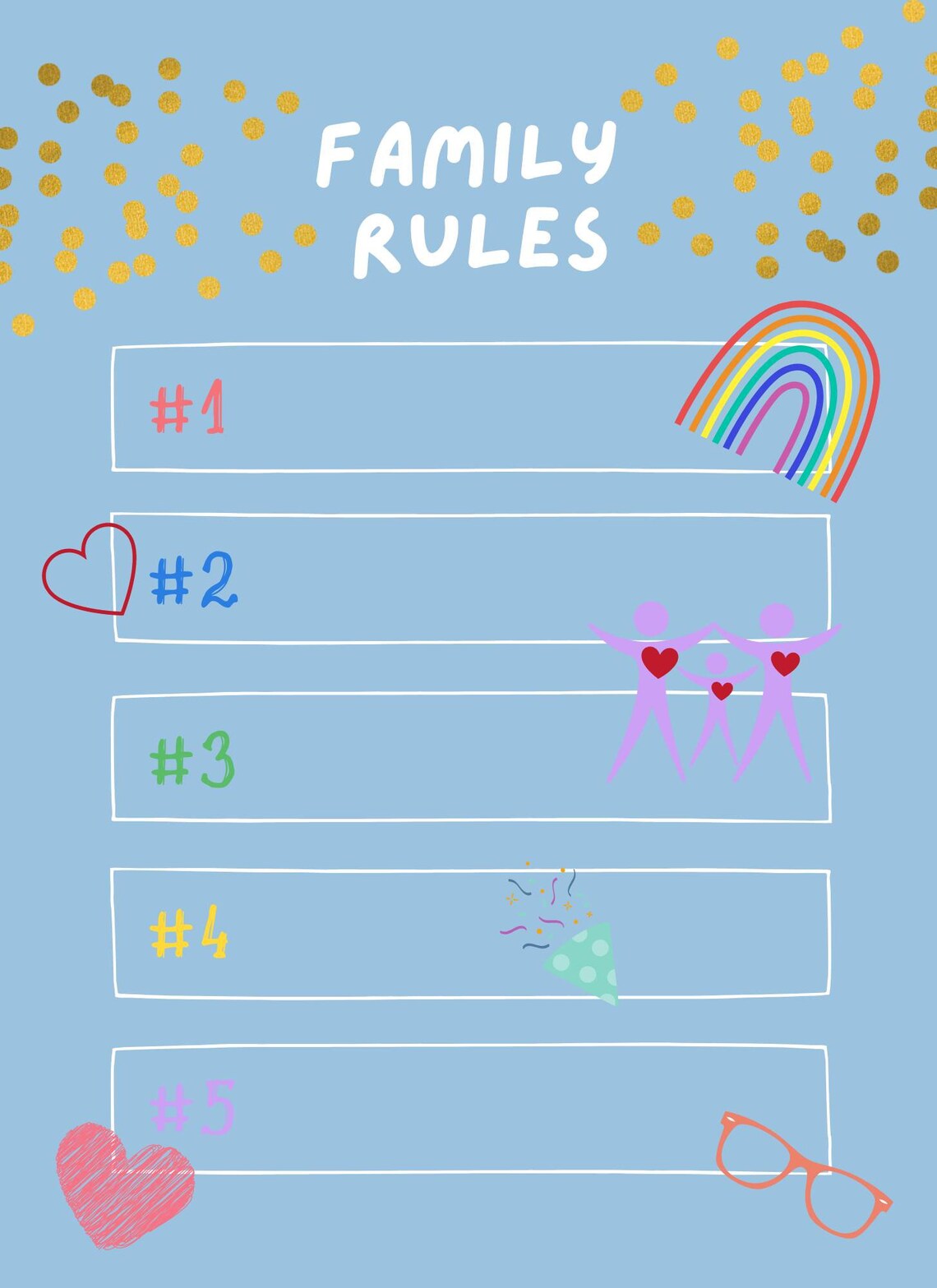 Family rules Printable File only | Etsy