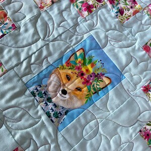 Handmade Forest Animal Baby Quilt