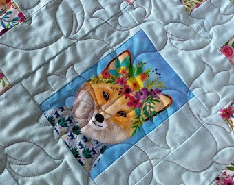 Handmade Forest Animal Baby Quilt