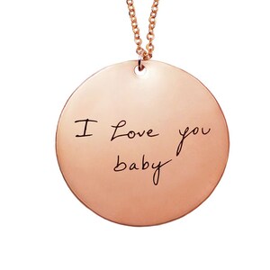Rose Gold Filled Handwriting Necklace