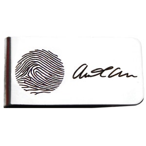 Personalized Fingerprint Stainless Steel Money Clip image 1