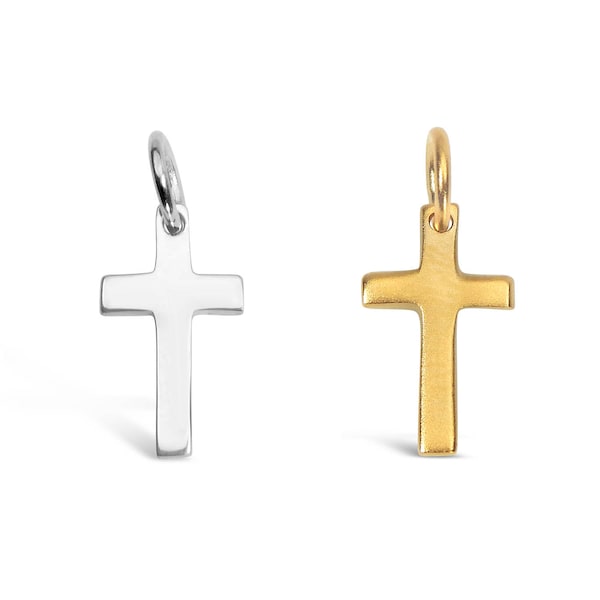 Cross Charm Add On - Silver - Gold *NOT for Individual sale* Only for sale with custom jewelry piece*