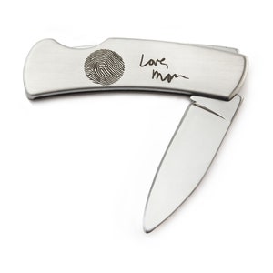Custom Fingerprint and Handwriting Small Pocket Knife