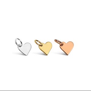 Tiny Heart Charm Add On - Silver - Gold - Rose Gold *NOT for Individual sale* Only for sale with custom jewelry piece*
