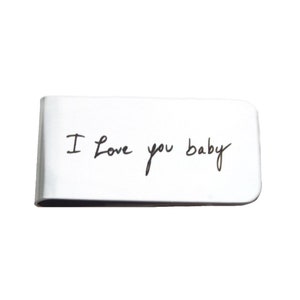 Personalized Handwriting Stainless Steel Money Clip