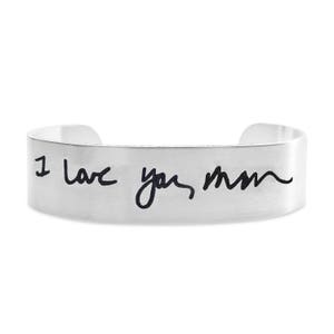 Custom Handwriting Cuff Bracelet