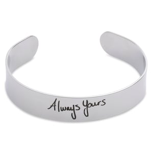 Custom Handwriting Stainless Steel Cuff Bracelet